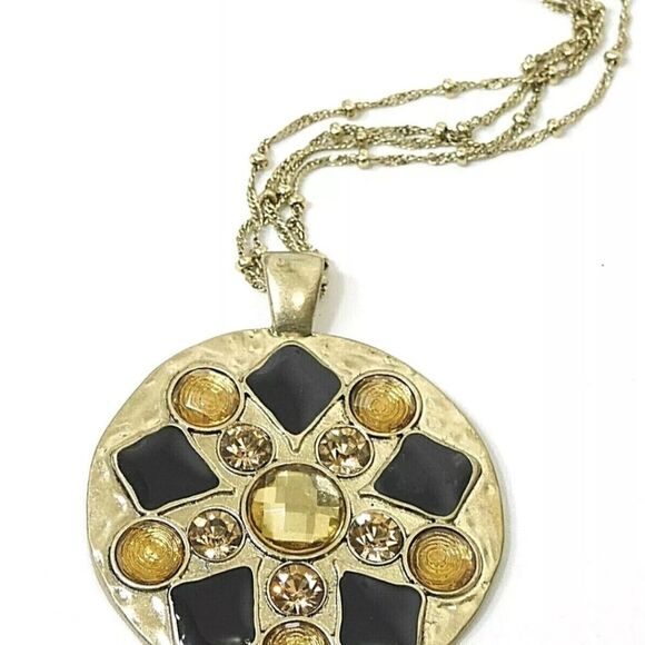 Lia Sophia "SOLSTICE" Pendant Necklace, Sparkling Cut Crystals, NWOT 32-35" - Picture 3 of 9